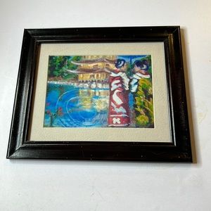 Beautiful Japan matted and framed print. Put it in any room if your home.